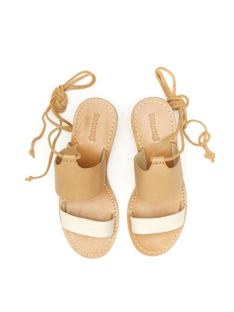 Soludos Color Blocked Mid Heel Sandal