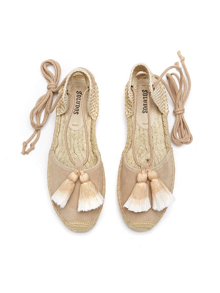 Soludos Tassel Suede Platform Gladiator Sandal