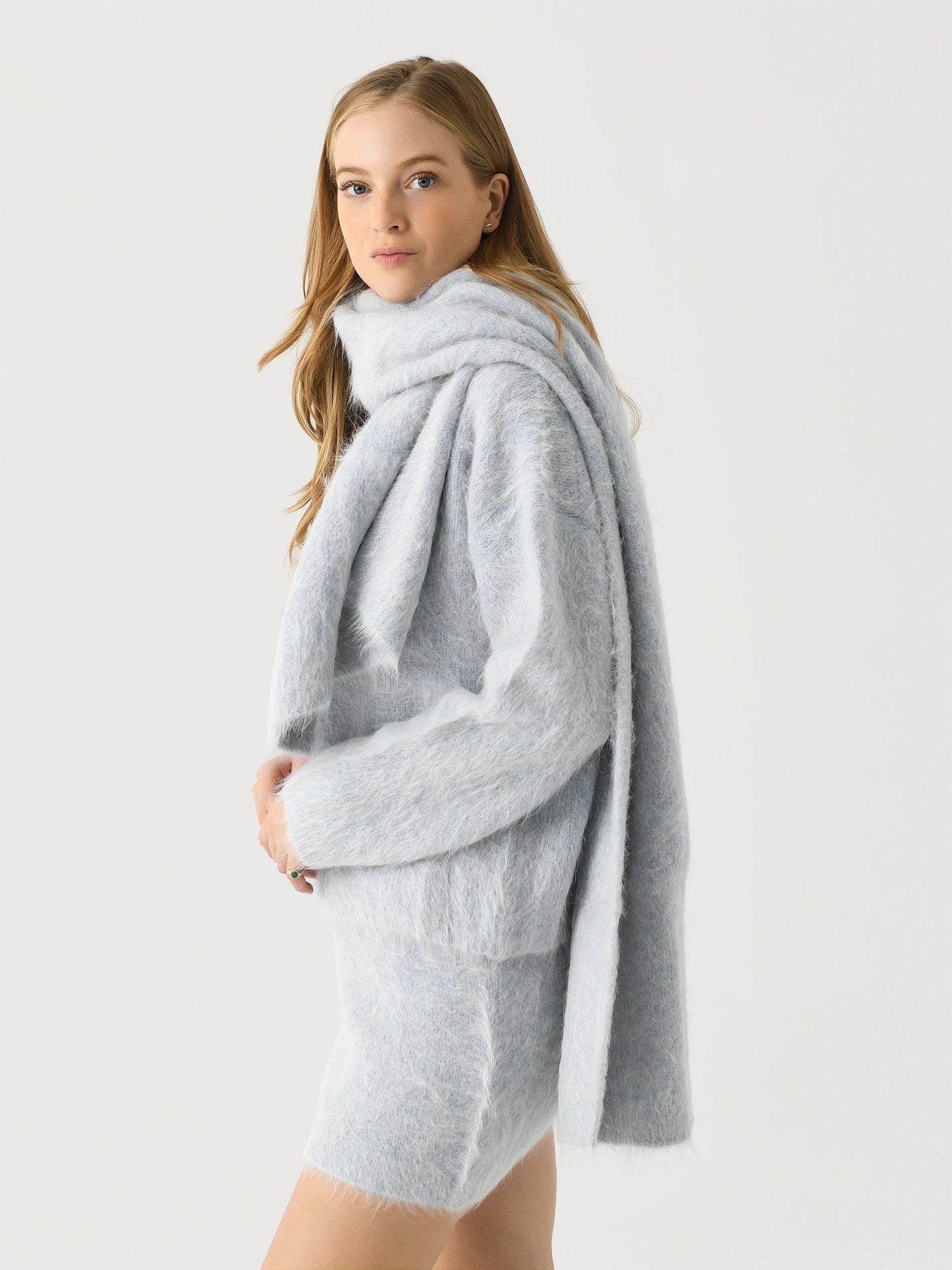 CLEA Women's Sutton Knit Sweater + Scarf Set