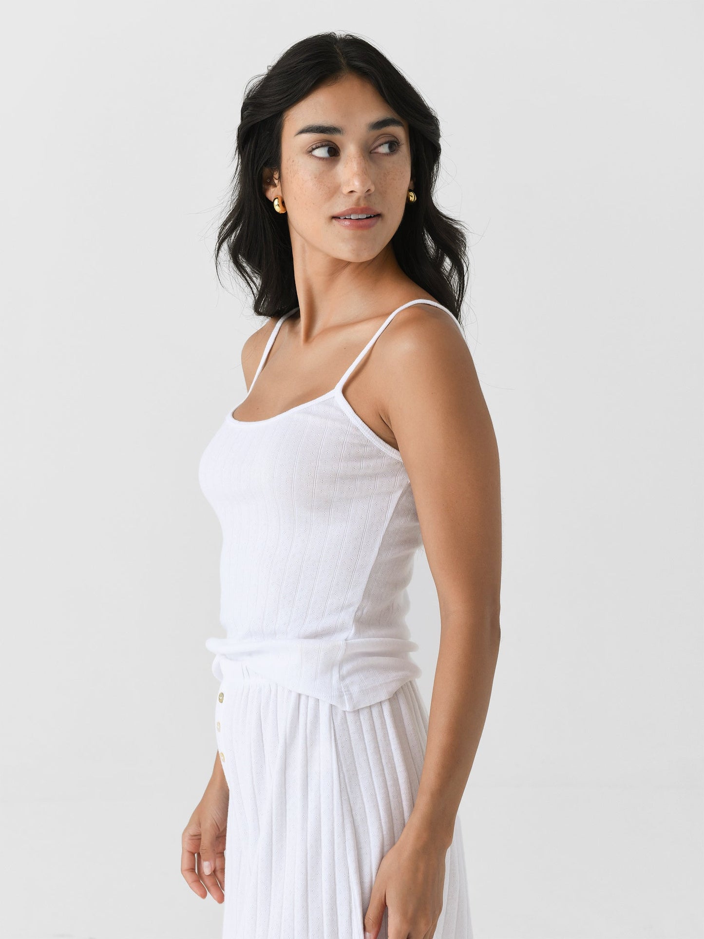 DONNI. Women's The Pointelle Cami Tank