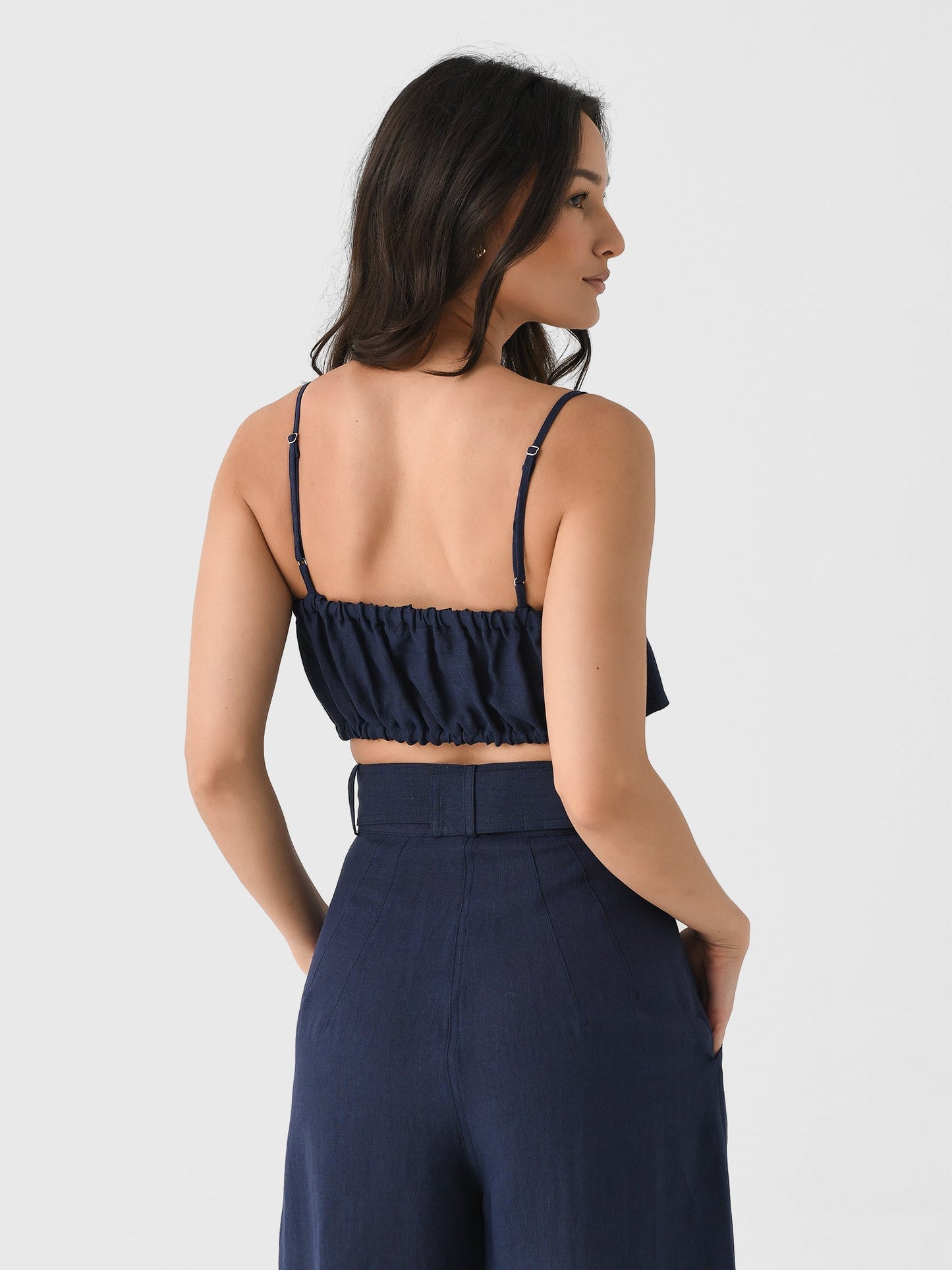 Matthew Bruch Women's Structured Bandeau Crop Top