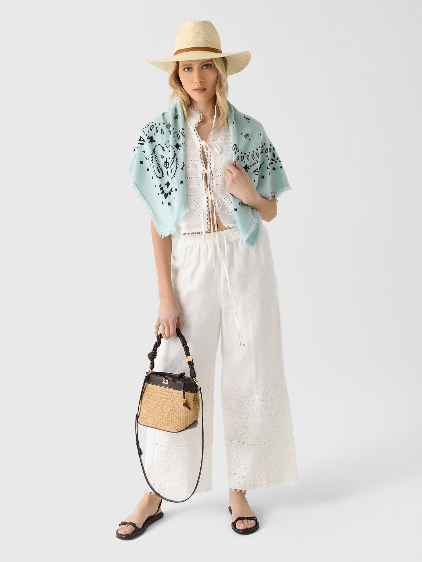 AJE Women's Cloud Embroidered Top