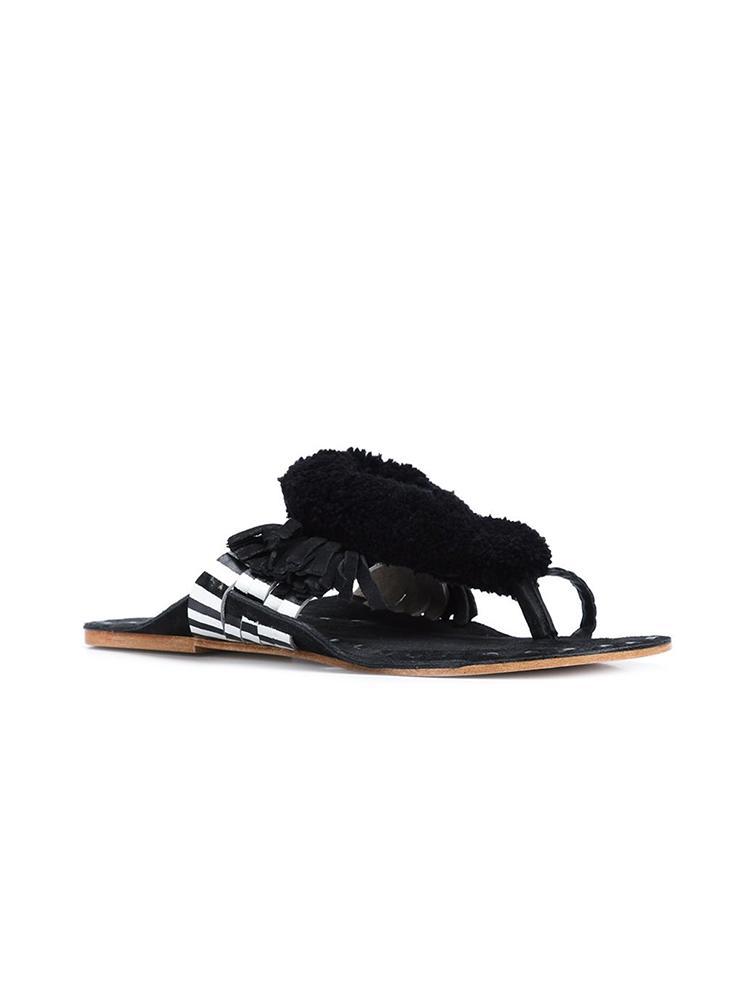 Figue Salome Black and White Sandal