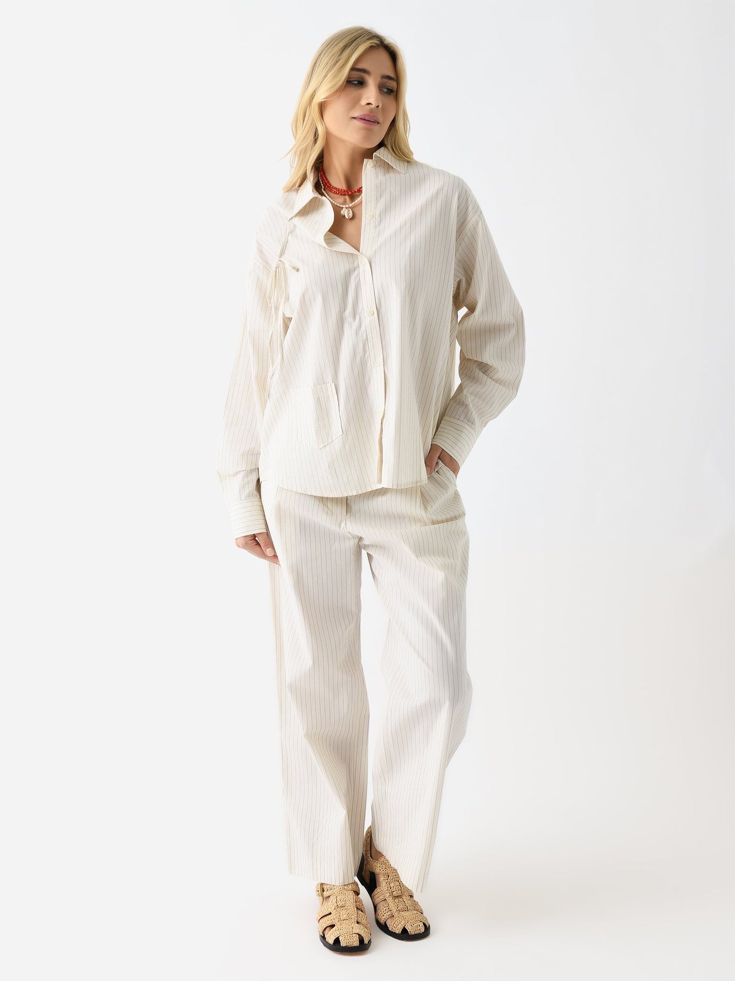 Deiji Studios Women's Twin Button Pant
