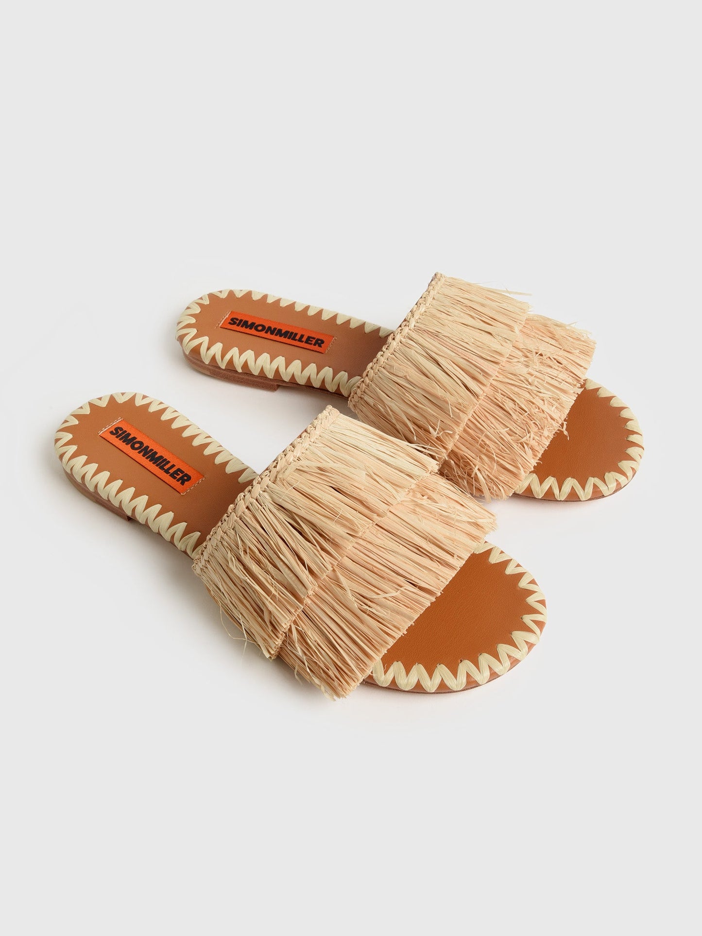 Simon Miller Women's Fringe Raffia Salerno Slide Sandal