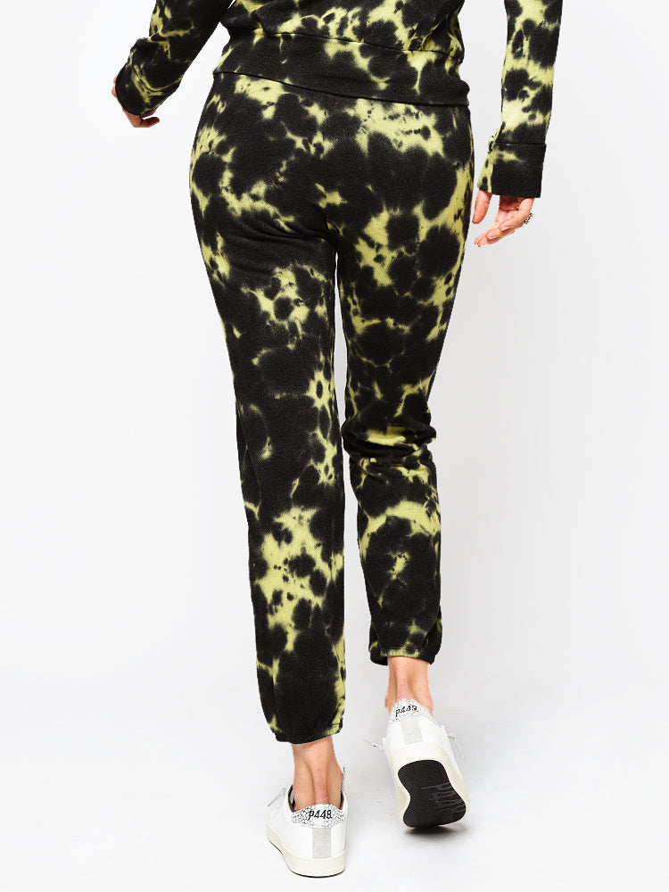 Monrow Vintage Sweats with Black Out Tie Dye