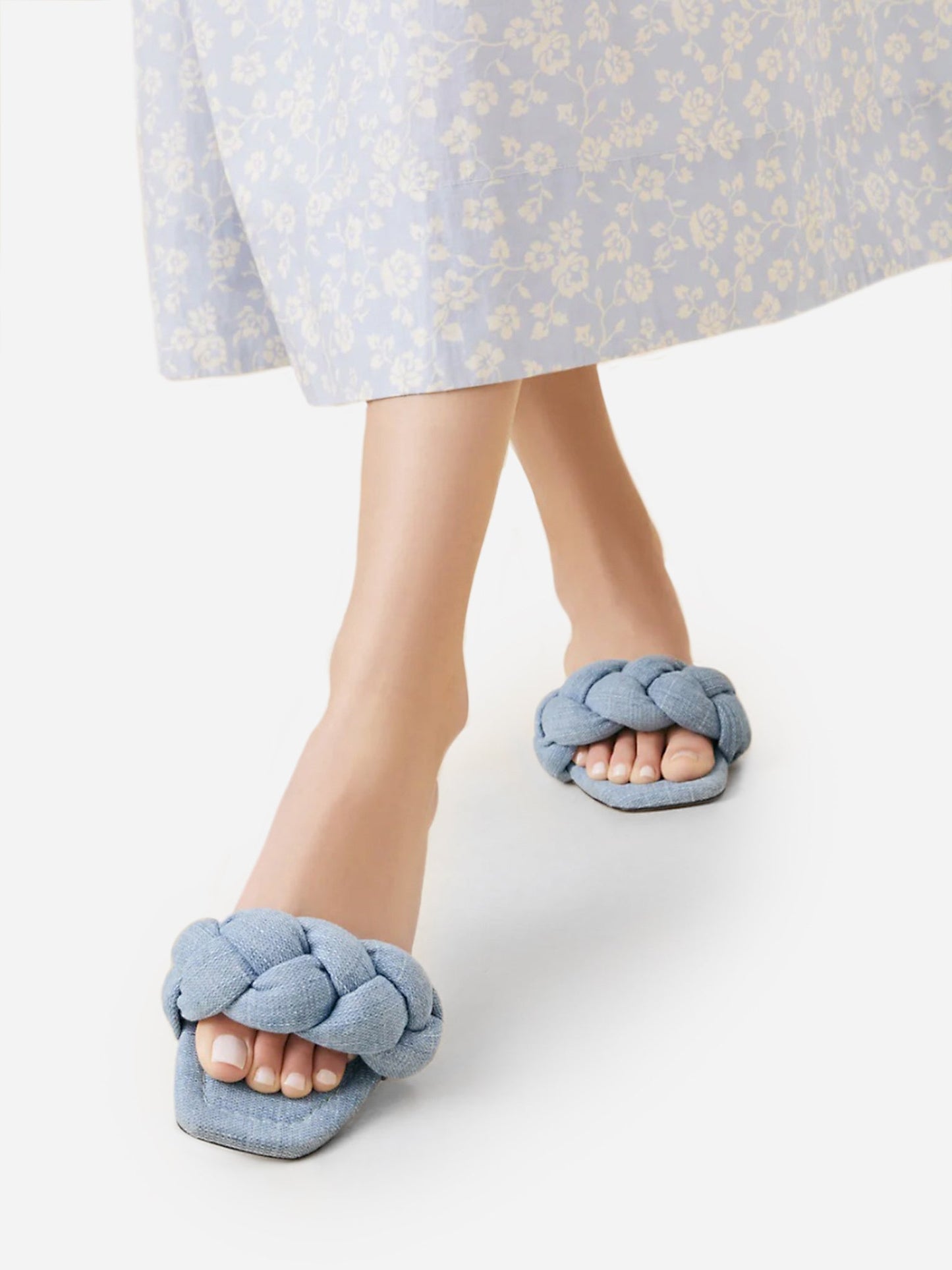 Loeffler Randall Women's Joanna Denim Braided Sandal