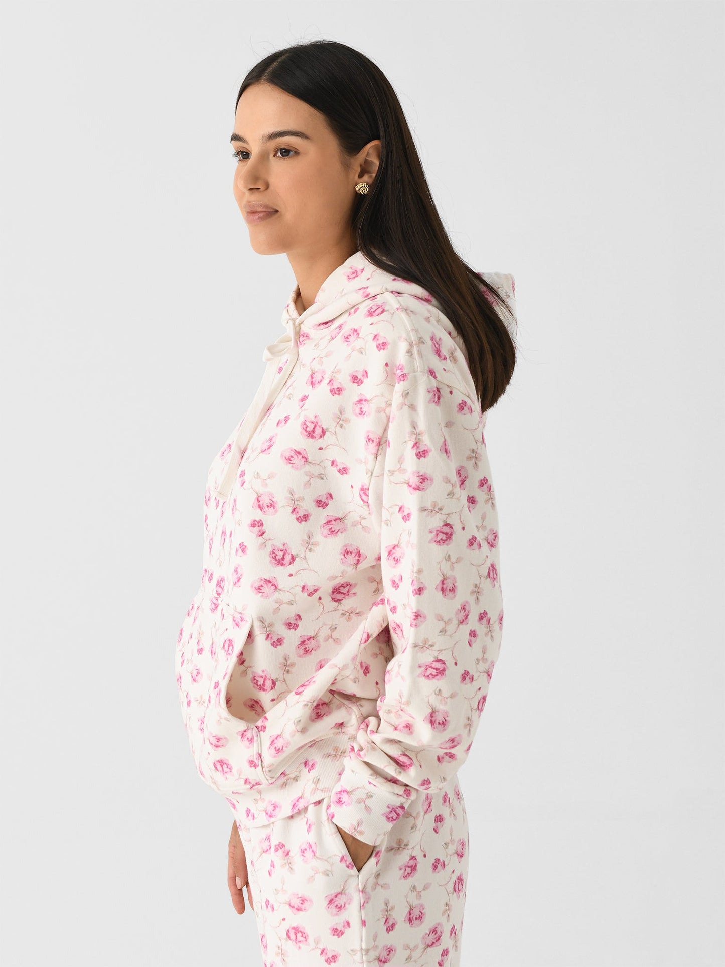 LoveShackFancy Women's Nacova Floral Cotton Hoodie