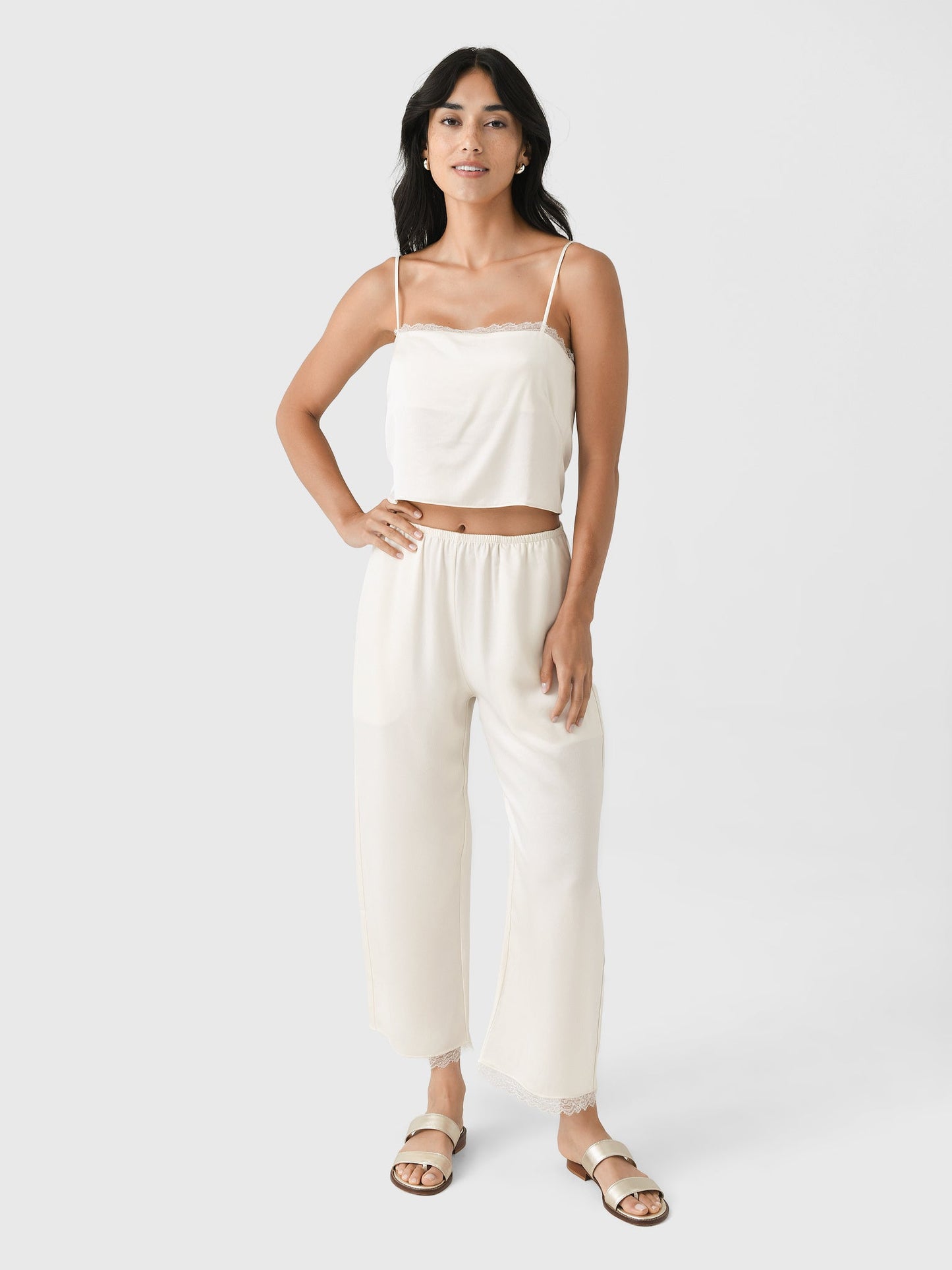Leset Women's Barb Lace Crop Pant