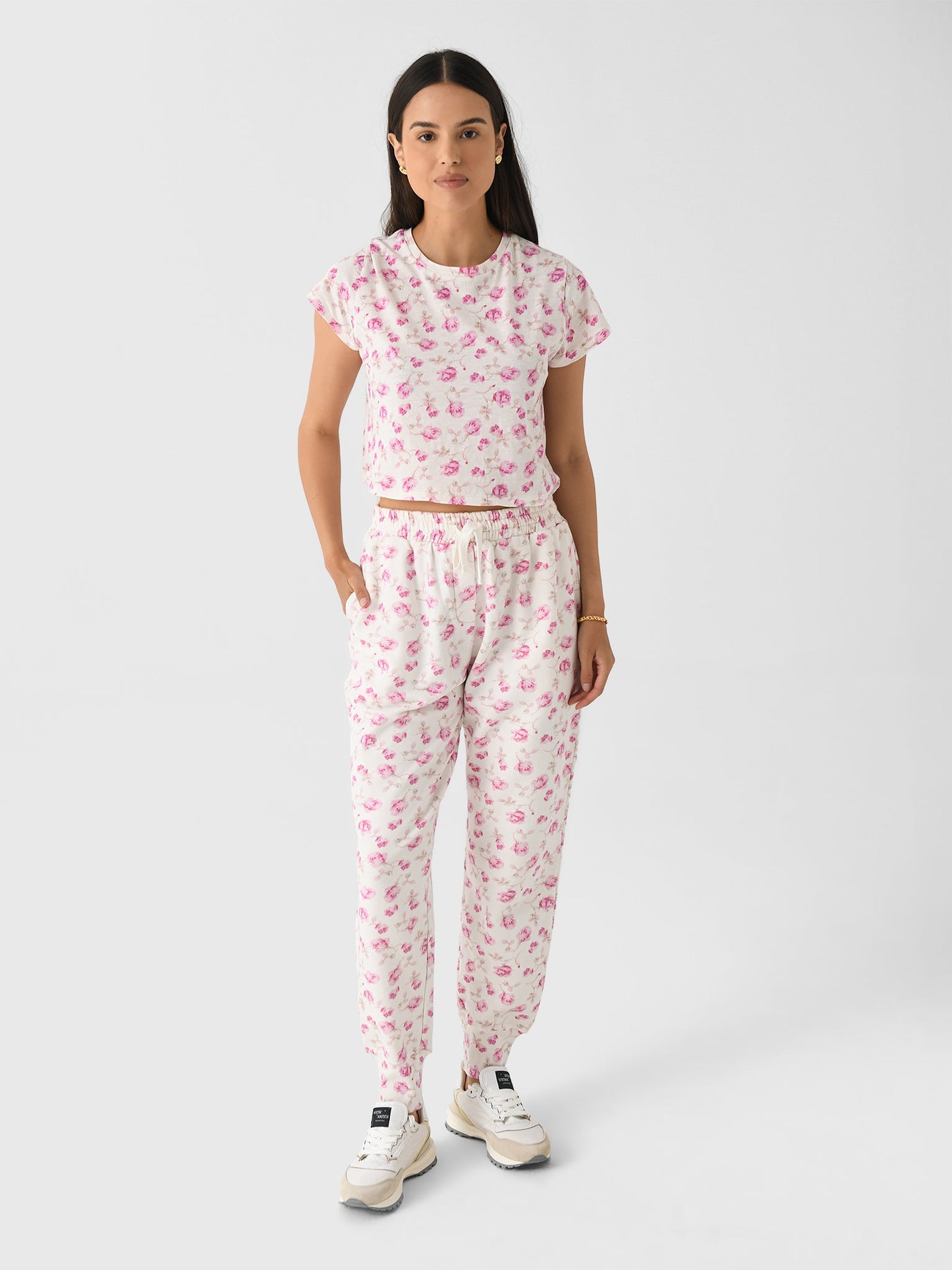 LoveShackFancy Women's Rubin Cropped Tee