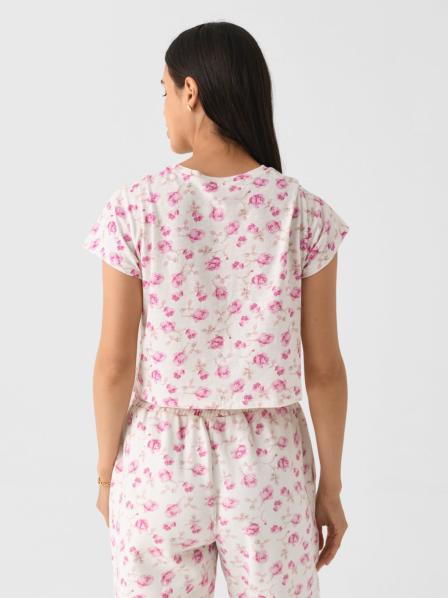 LoveShackFancy Women's Rubin Cropped Tee
