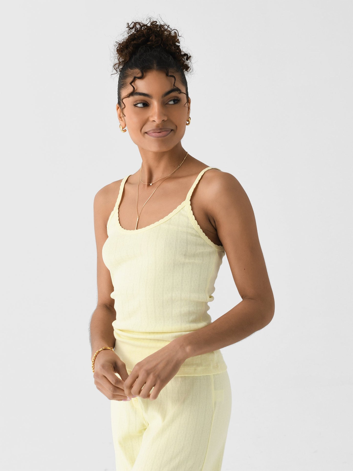 Leset Women's Pointelle Tank Top