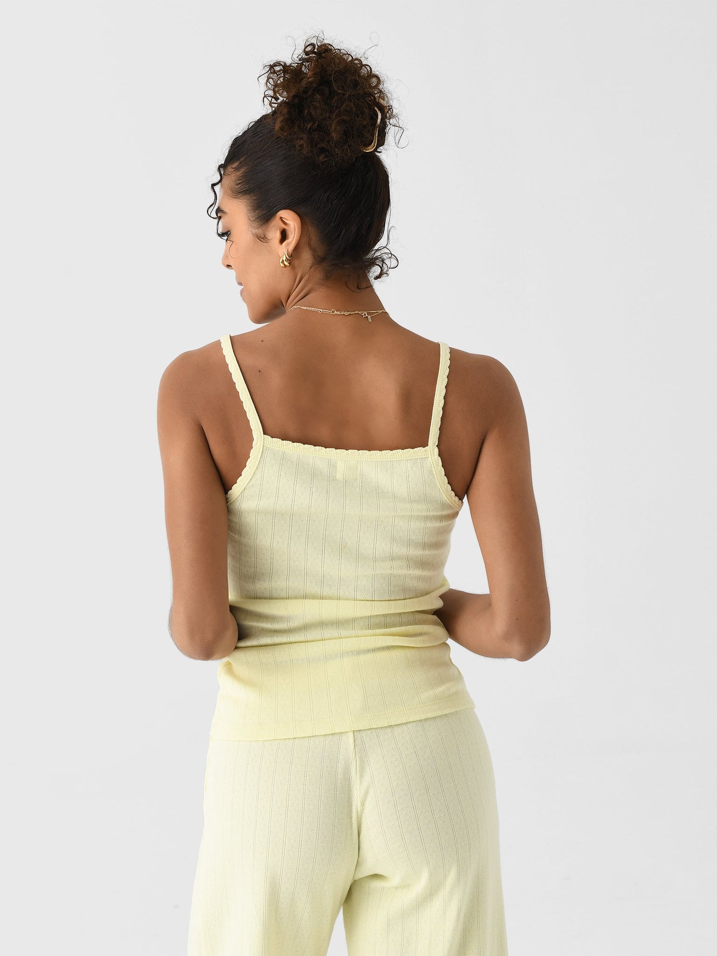 Leset Women's Pointelle Tank Top