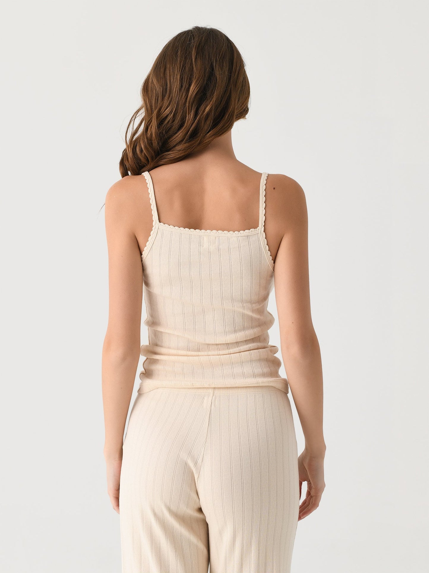 Leset Women's Pointelle Tank Top