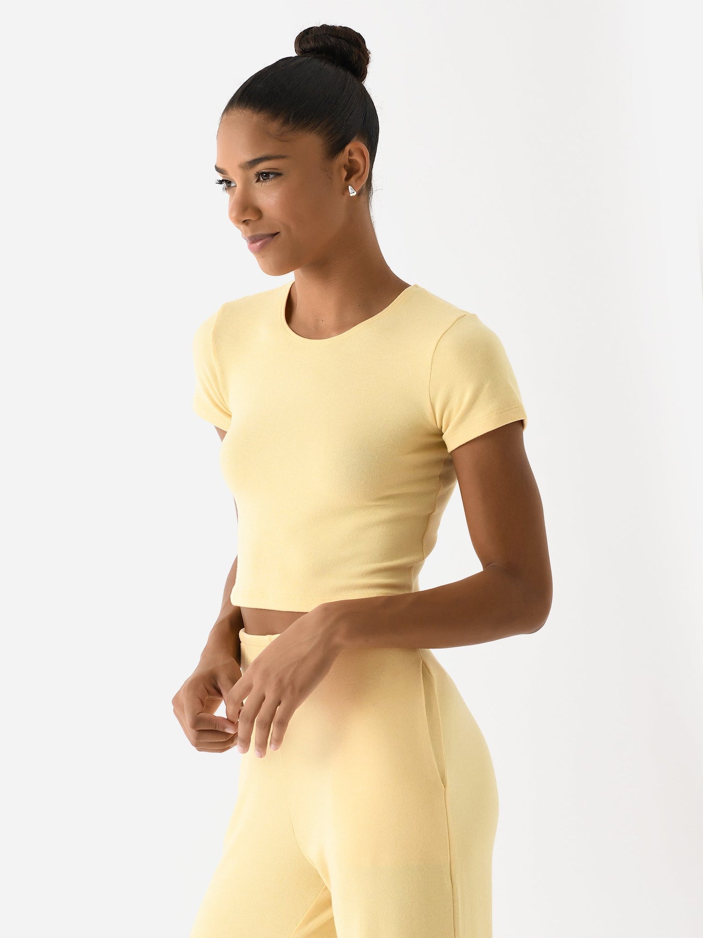 Leset Women's Lauren Crop Slim Fit Tee