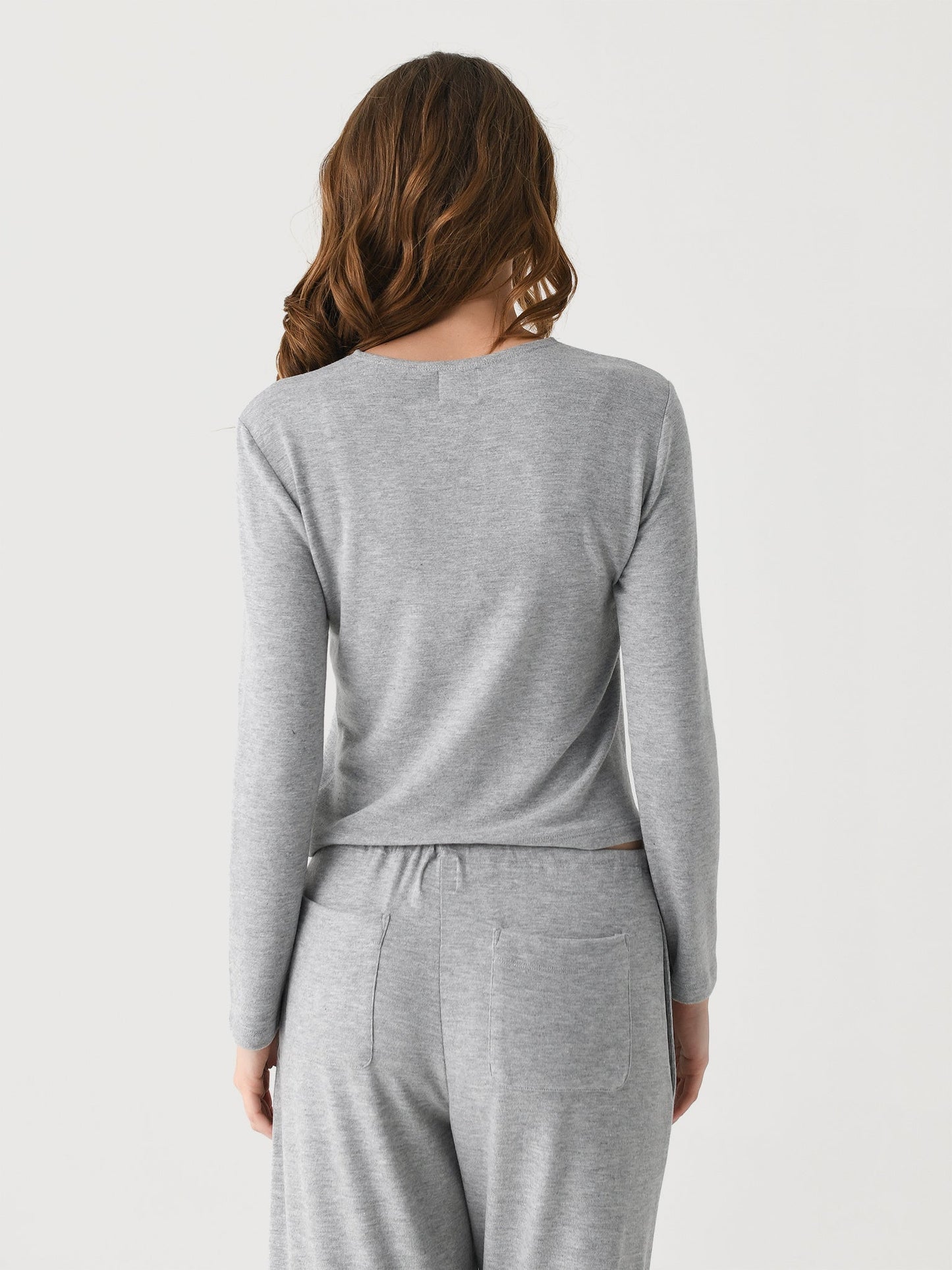 Leset Women's Lauren V-Neck Henley