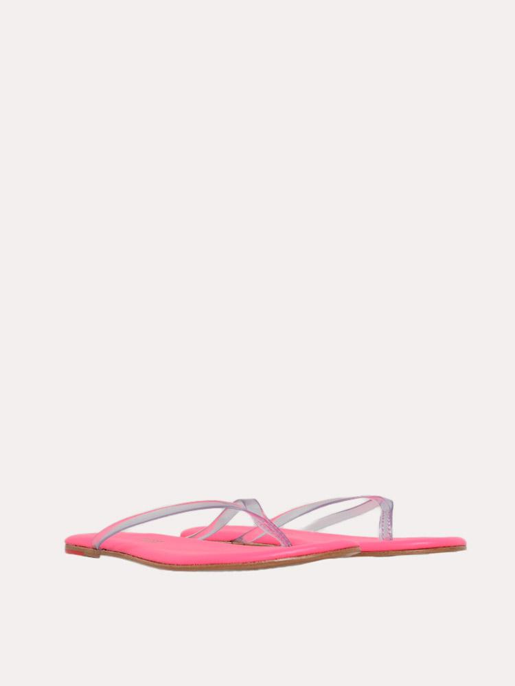 Tkees Women's Lily Neon Clear Flip Flops