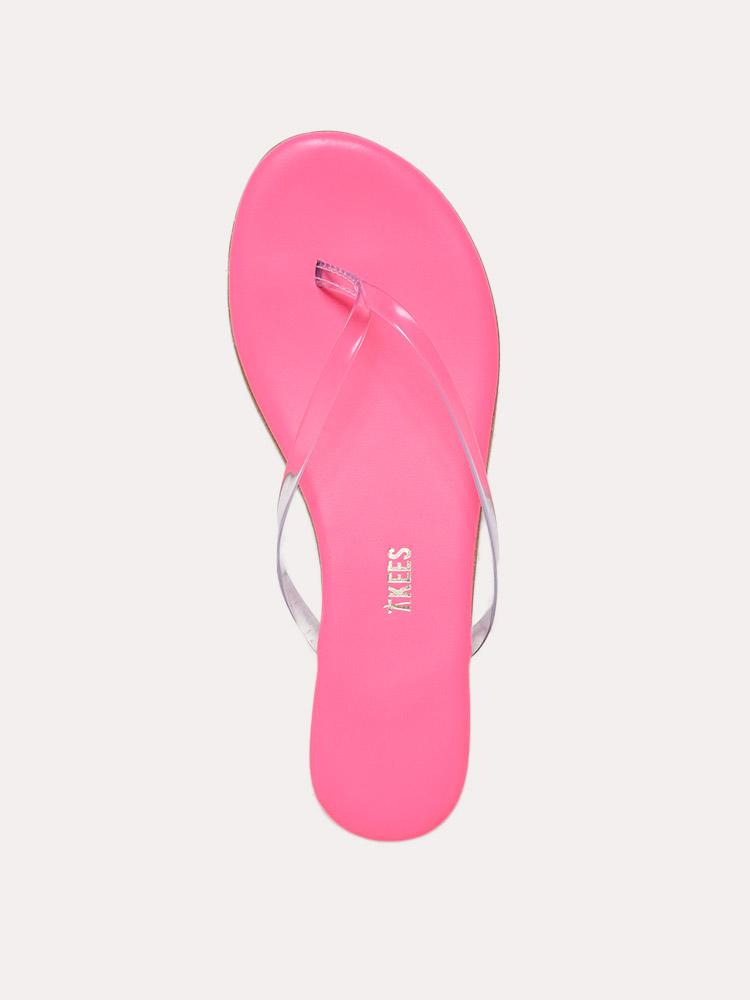 Tkees Women's Lily Neon Clear Flip Flops
