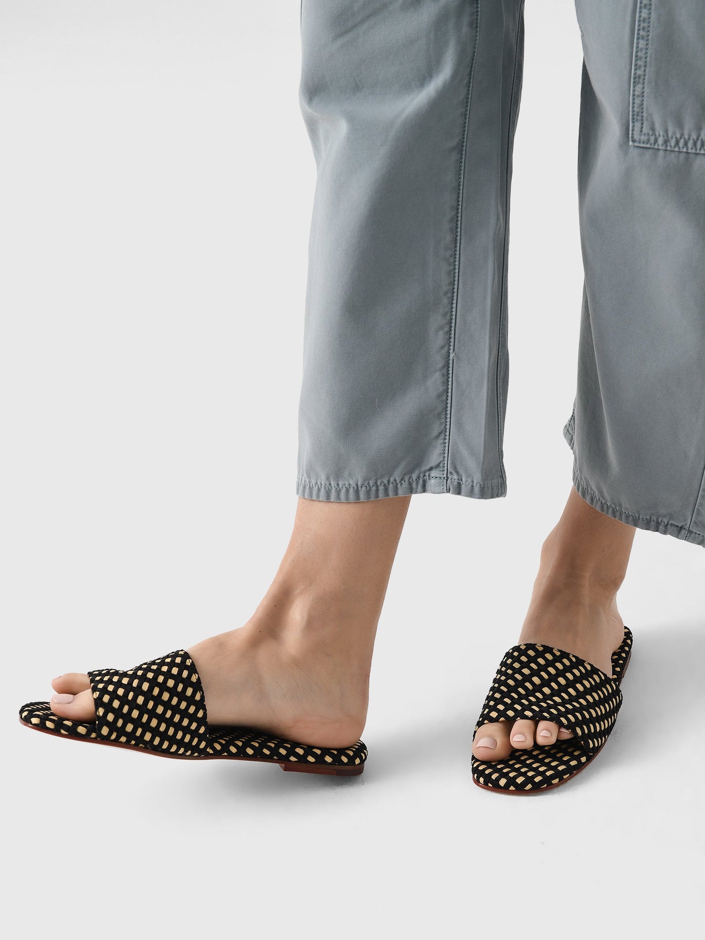 Naghedi Women's St. Barths Raffia Slide Sandal