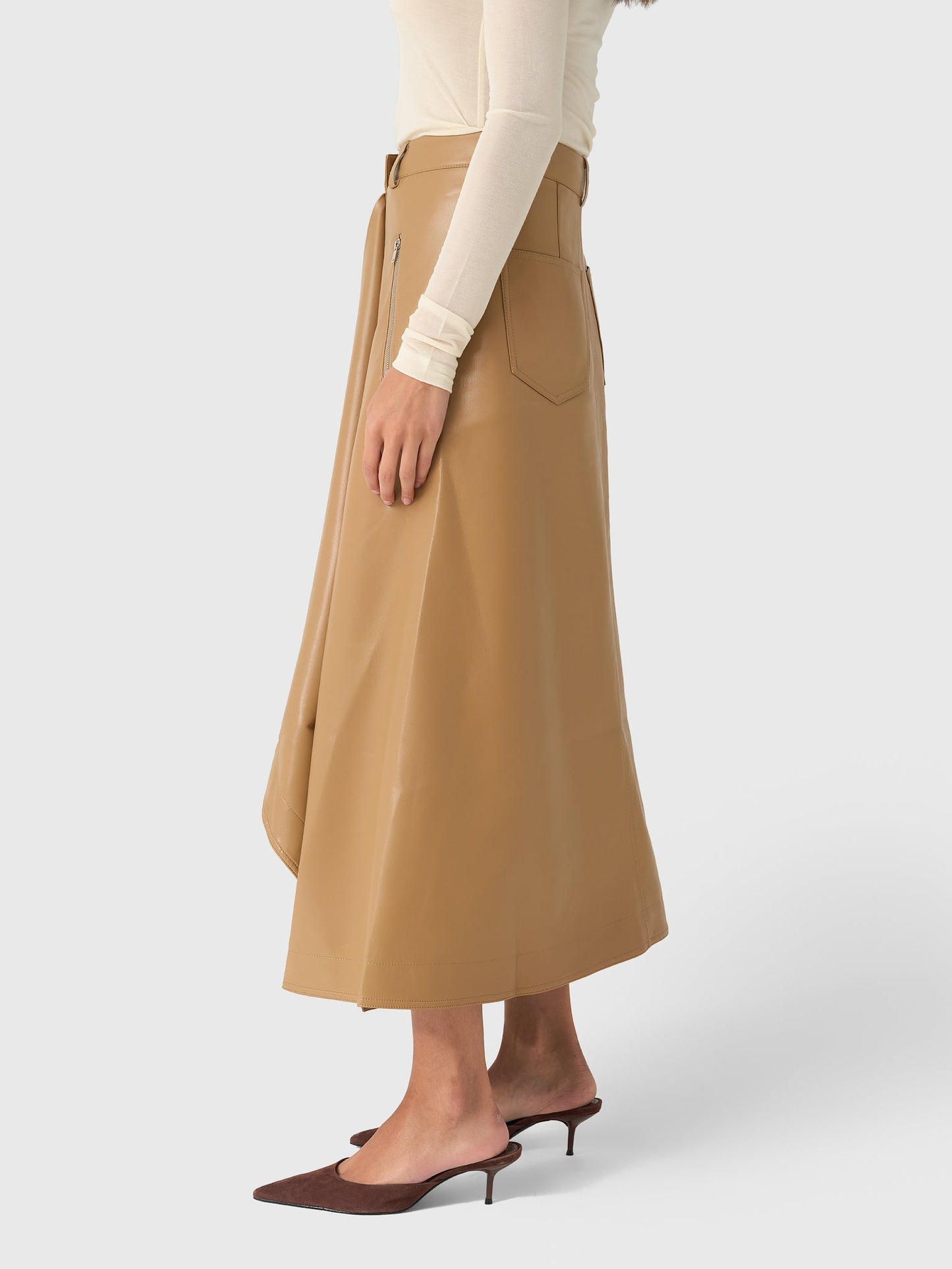 Nanushka Women's Neith Alt-Leather Skirt