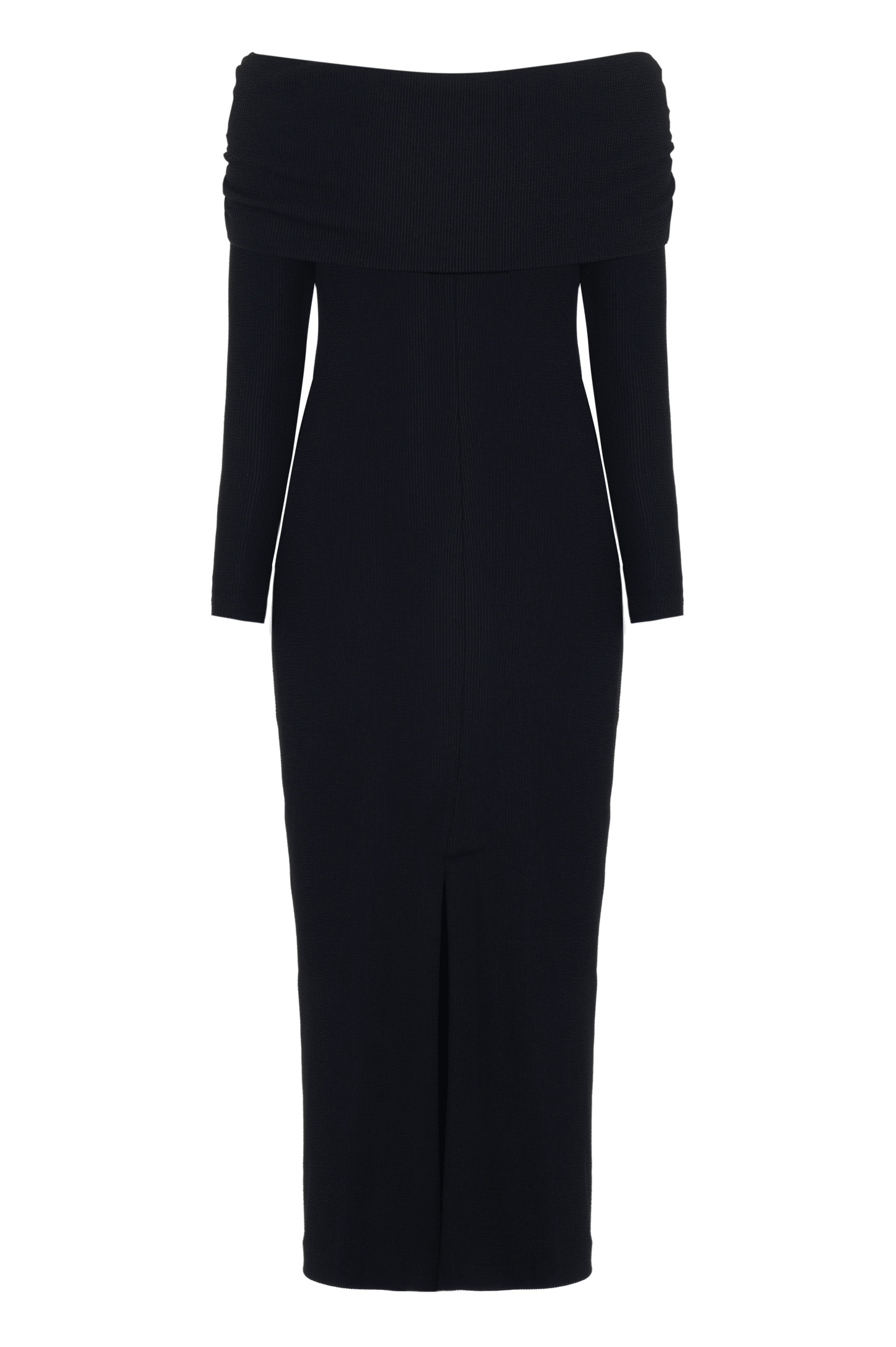 GRACE KNIT DRAPED MIDI DRESS