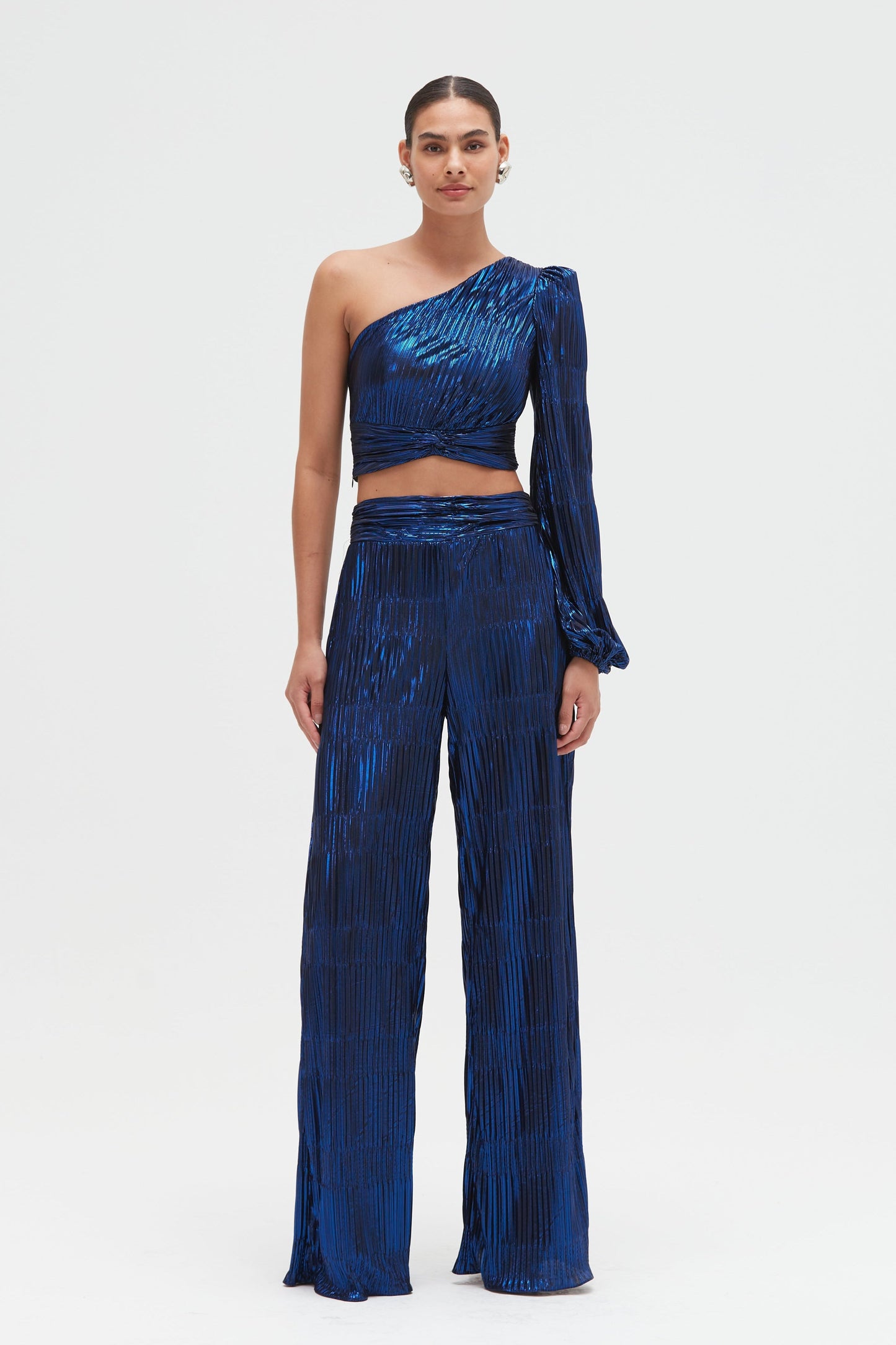 METALLIC PLISSE TOP