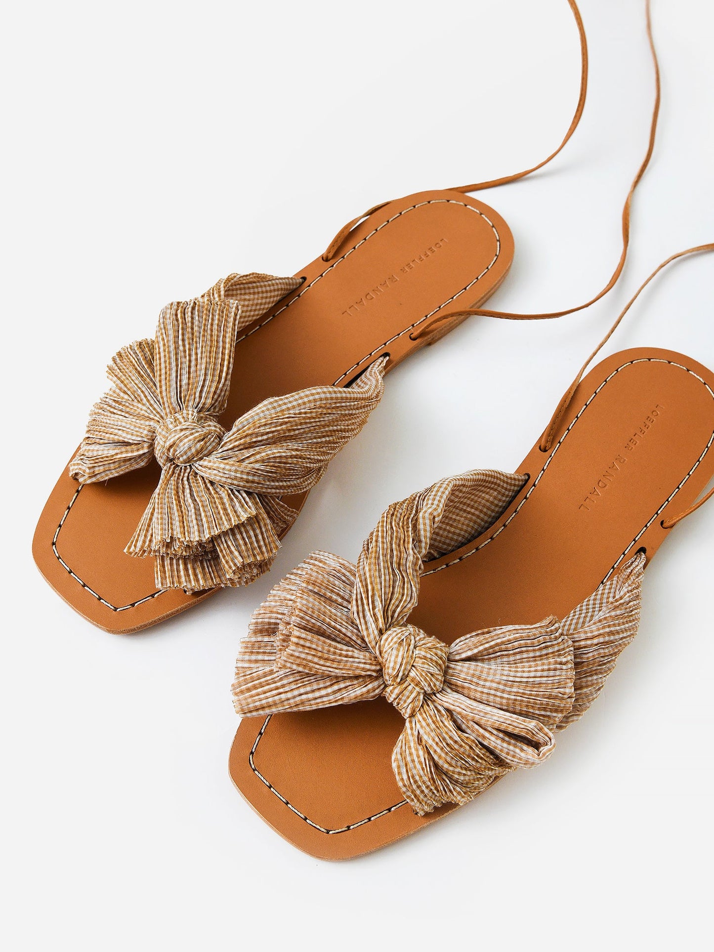 Loeffler Randall Women's Peony Pleated Bow Wrap Sandal