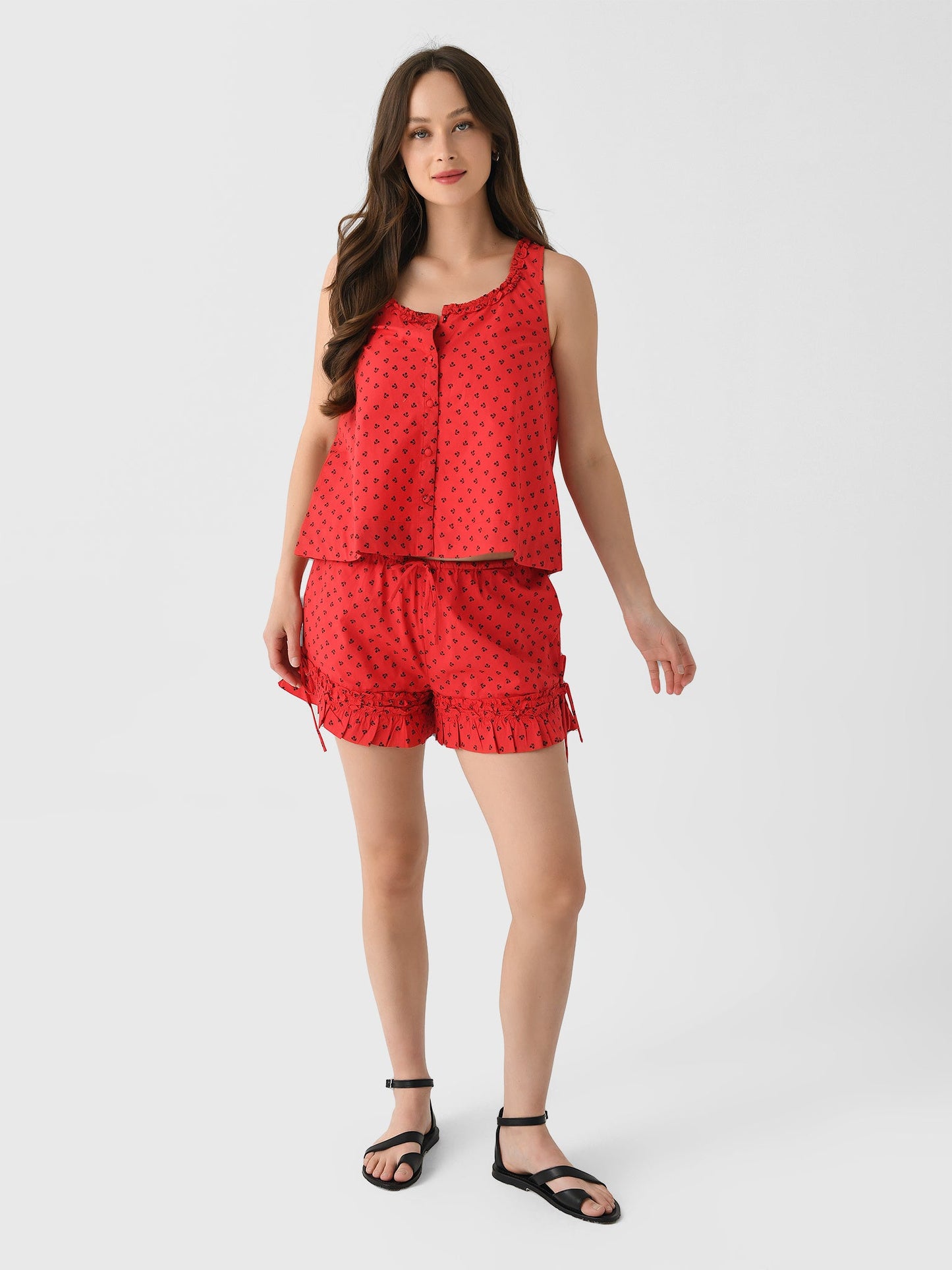 Damson Madder Women's Mafalda Ruffle Neck Top