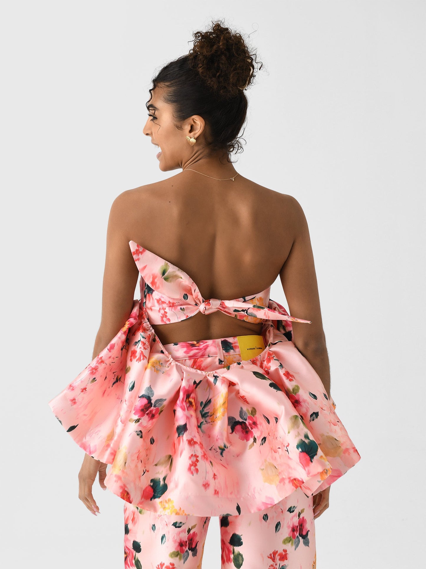 Marques Almeida Women's Strapless Peplum Top