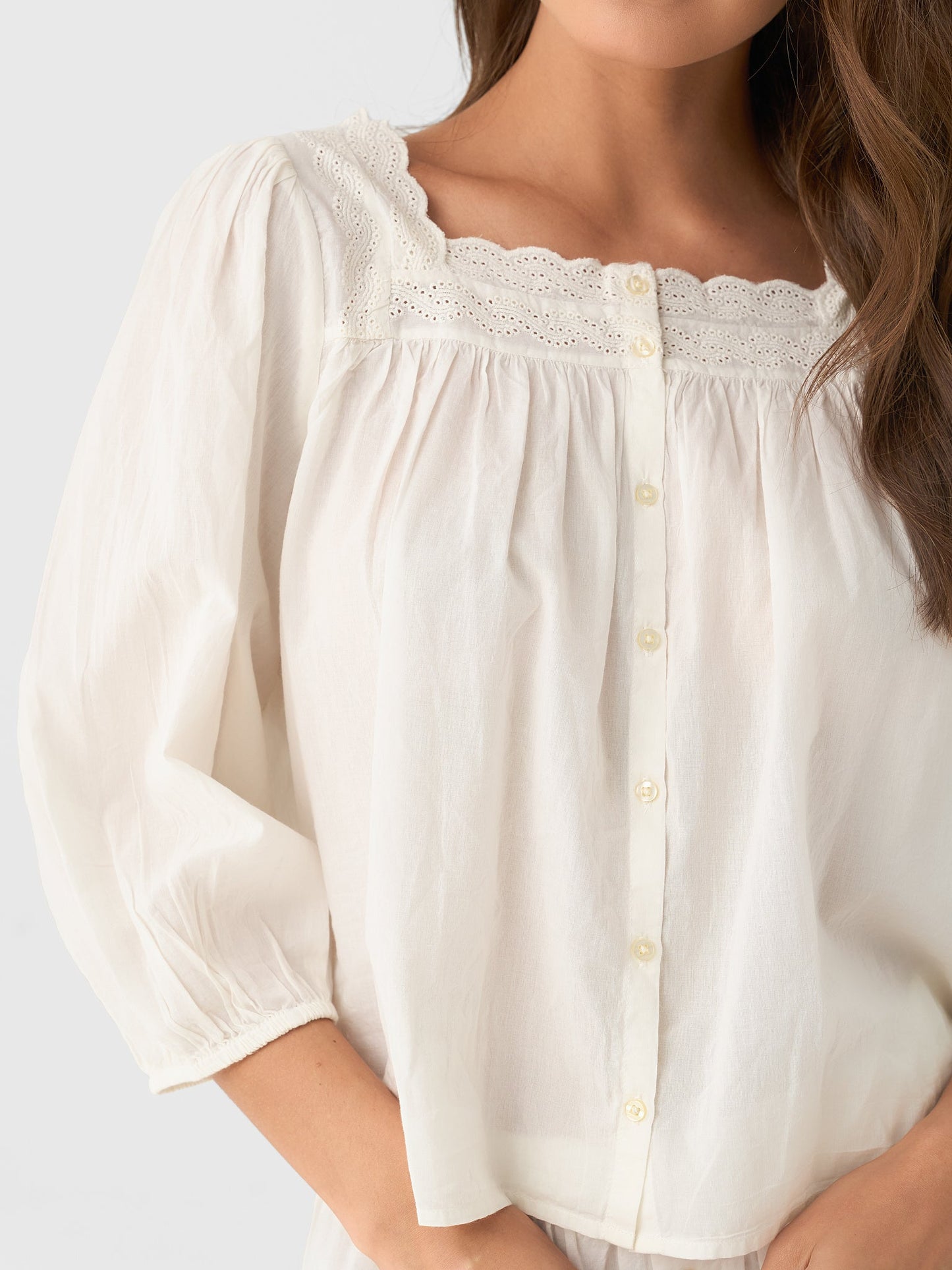 The Great Women's The Eyelet Button Sleep Top