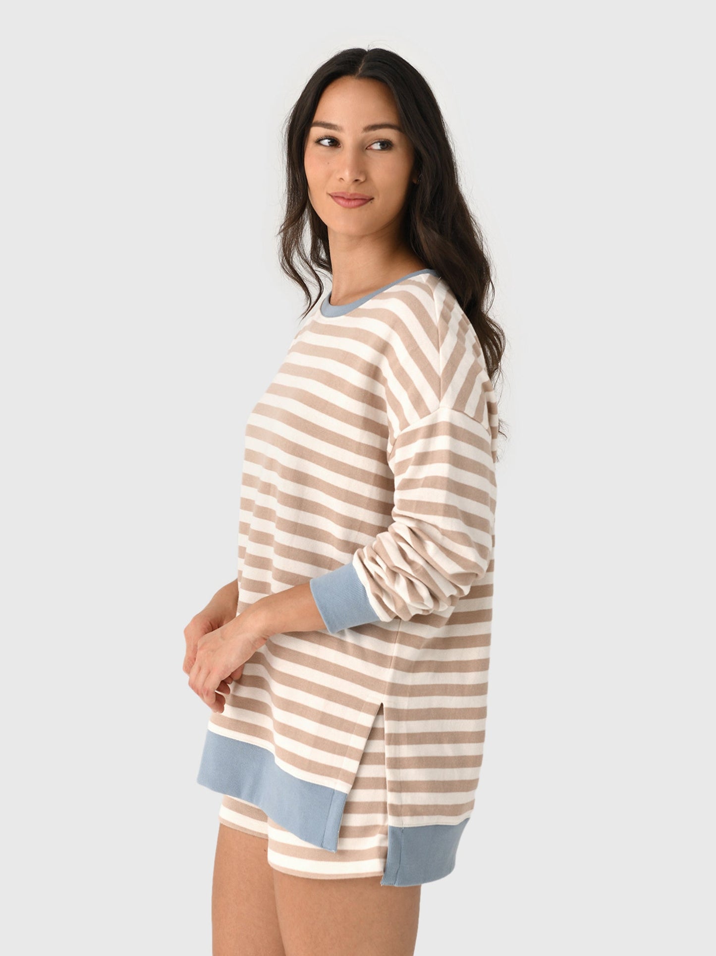 Z Supply Women's Layer Up Stripe Sweatshirt