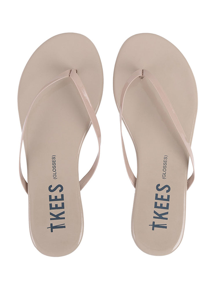 TKEES Glosses Custard Flip Flops