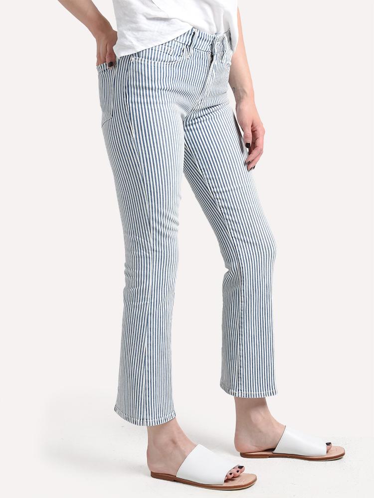 Frame Women's Engineer Stripe Crop Mini Boot Jean