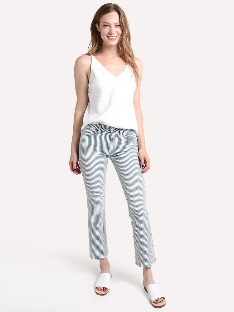 Frame Women's Engineer Stripe Crop Mini Boot Jean
