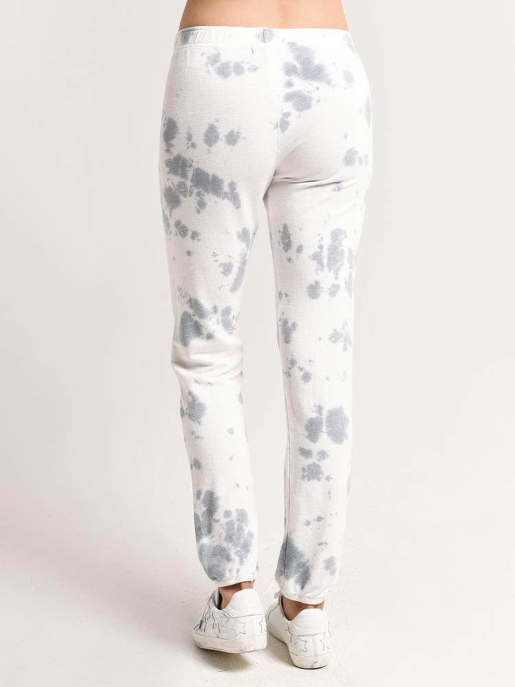 Monrow Elastic Waist Sweats with Cloud Tie Dye
