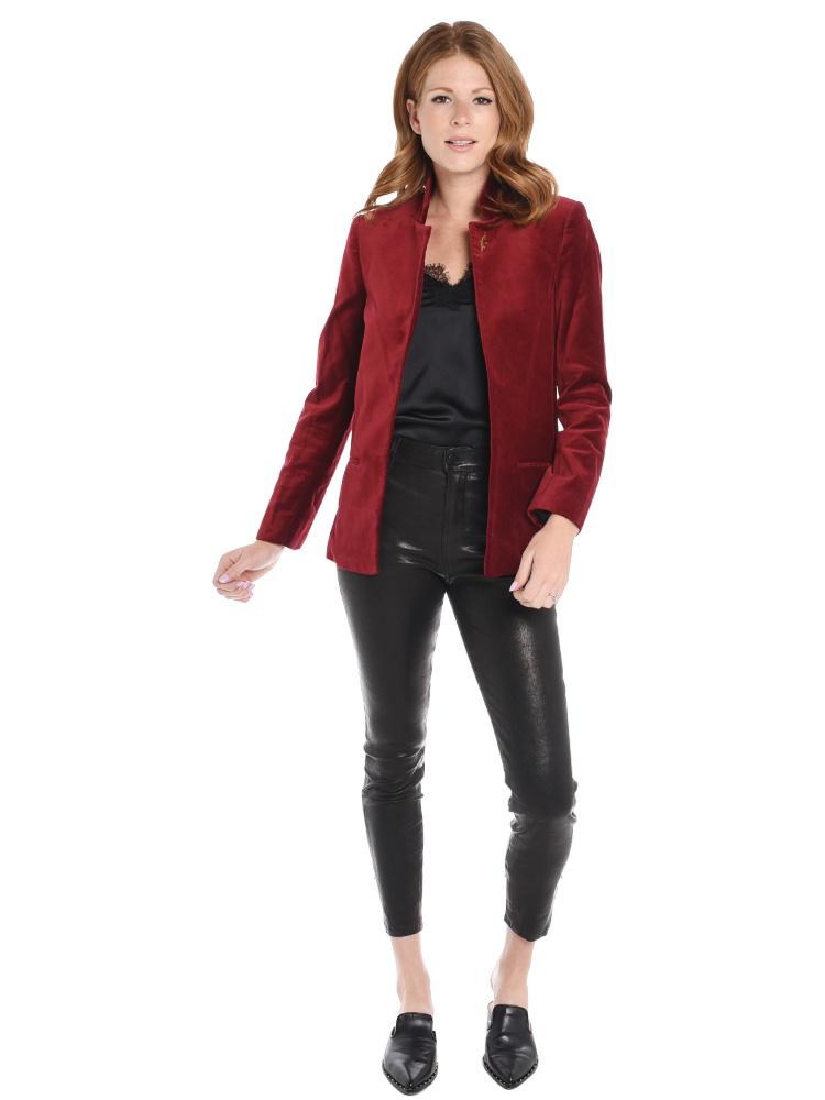J Brand Women's Alana High Rise Leather Crop Skinny Jean