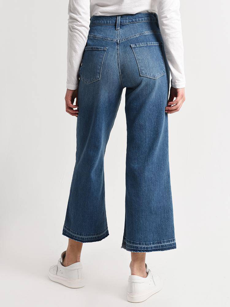 J Brand Women's Joan High-Rise Wide-Leg Crop