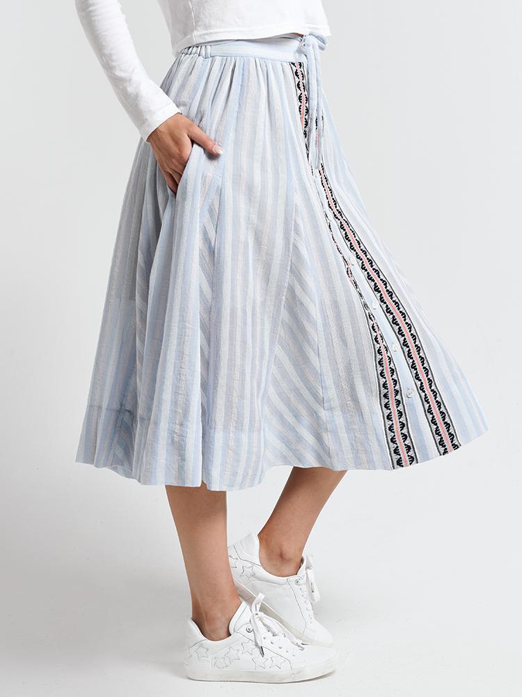 Lemlem Nefasi Button Down Skirt