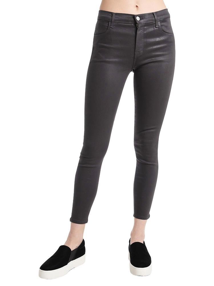 J Brand Women's Alana High-Rise Cropped Super Skinny Jean in Light Coated Chrome