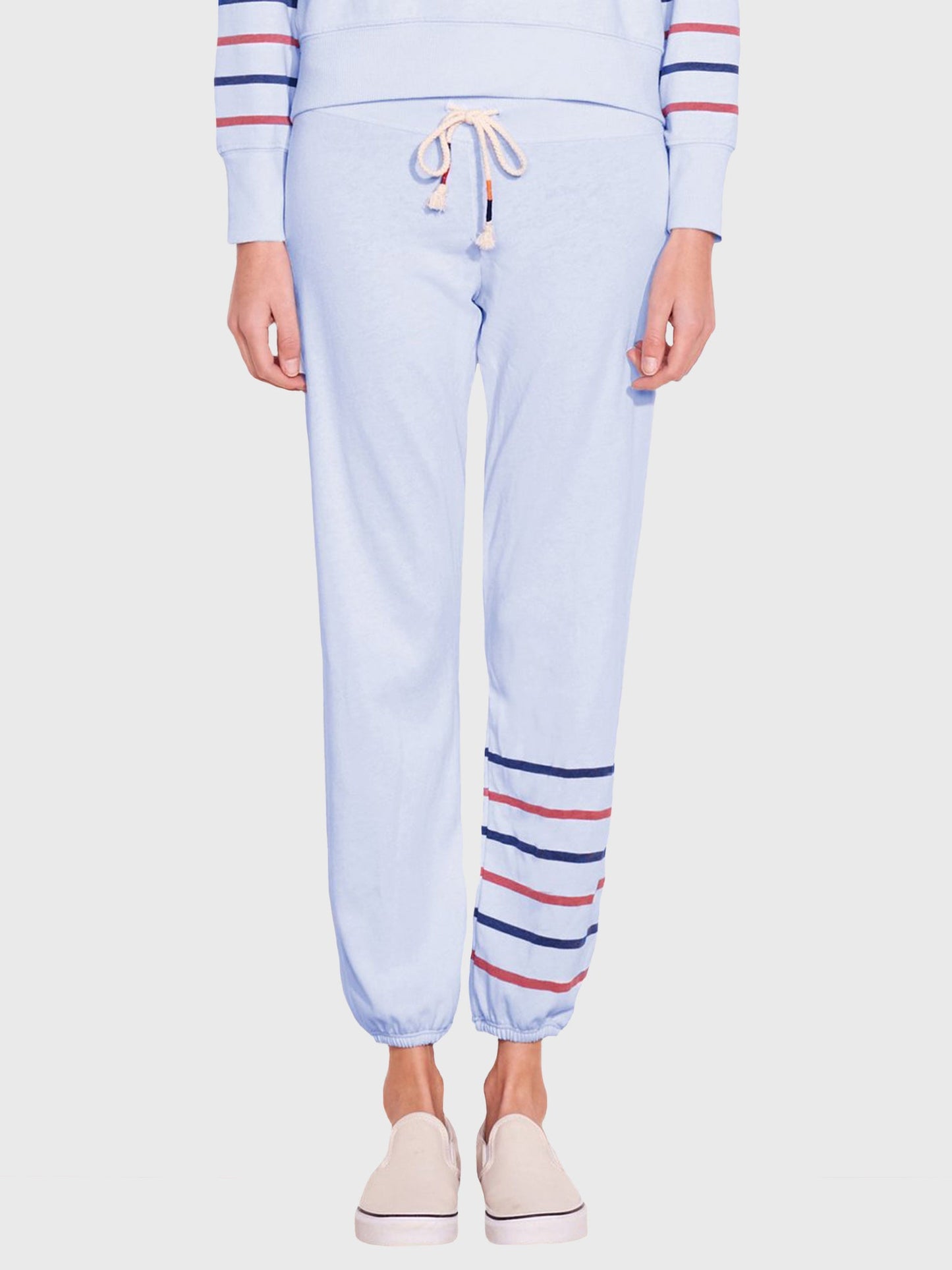 Sundry Women's Mini Heart Stripes Sweatpant