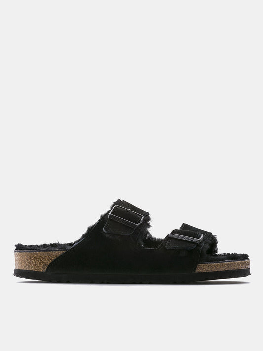 Birkenstock Women's Arizona Shearling Suede Leather Sandal