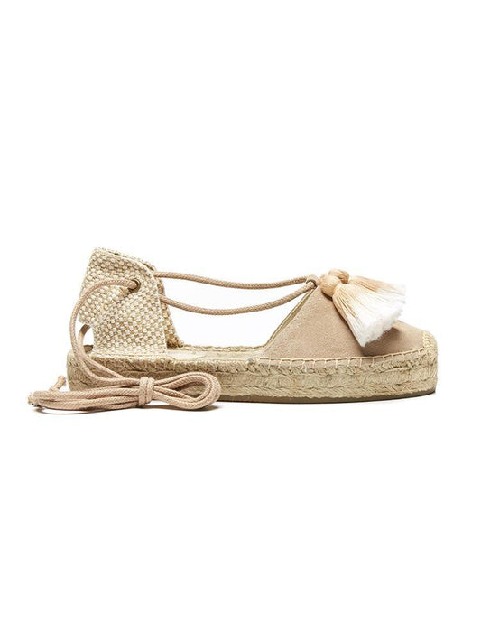 Soludos Tassel Suede Platform Gladiator Sandal