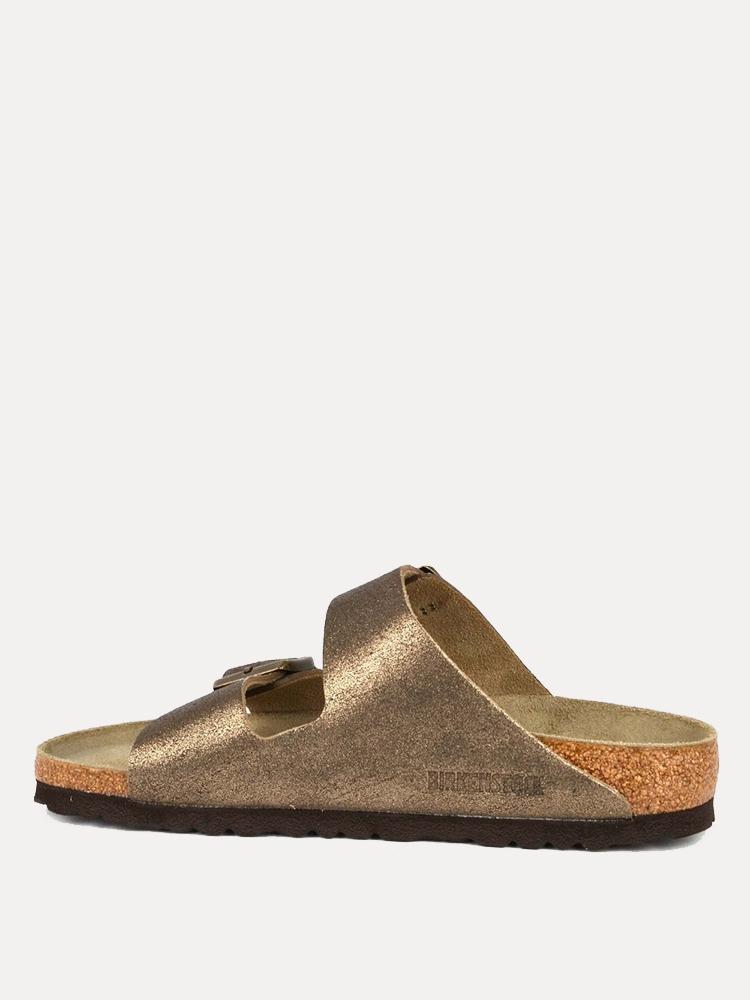 Birkenstock Women's Arizona Washed Metallic Antique Gold Sandal