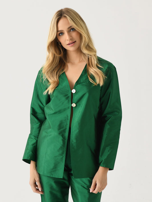 DONNI. Women's The Taffeta Split Top