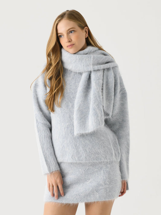 CLEA Women's Sutton Knit Sweater + Scarf Set