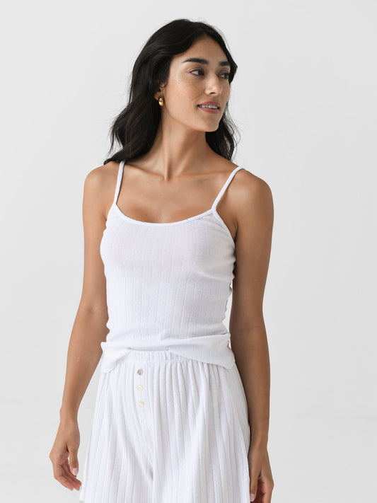 DONNI. Women's The Pointelle Cami Tank