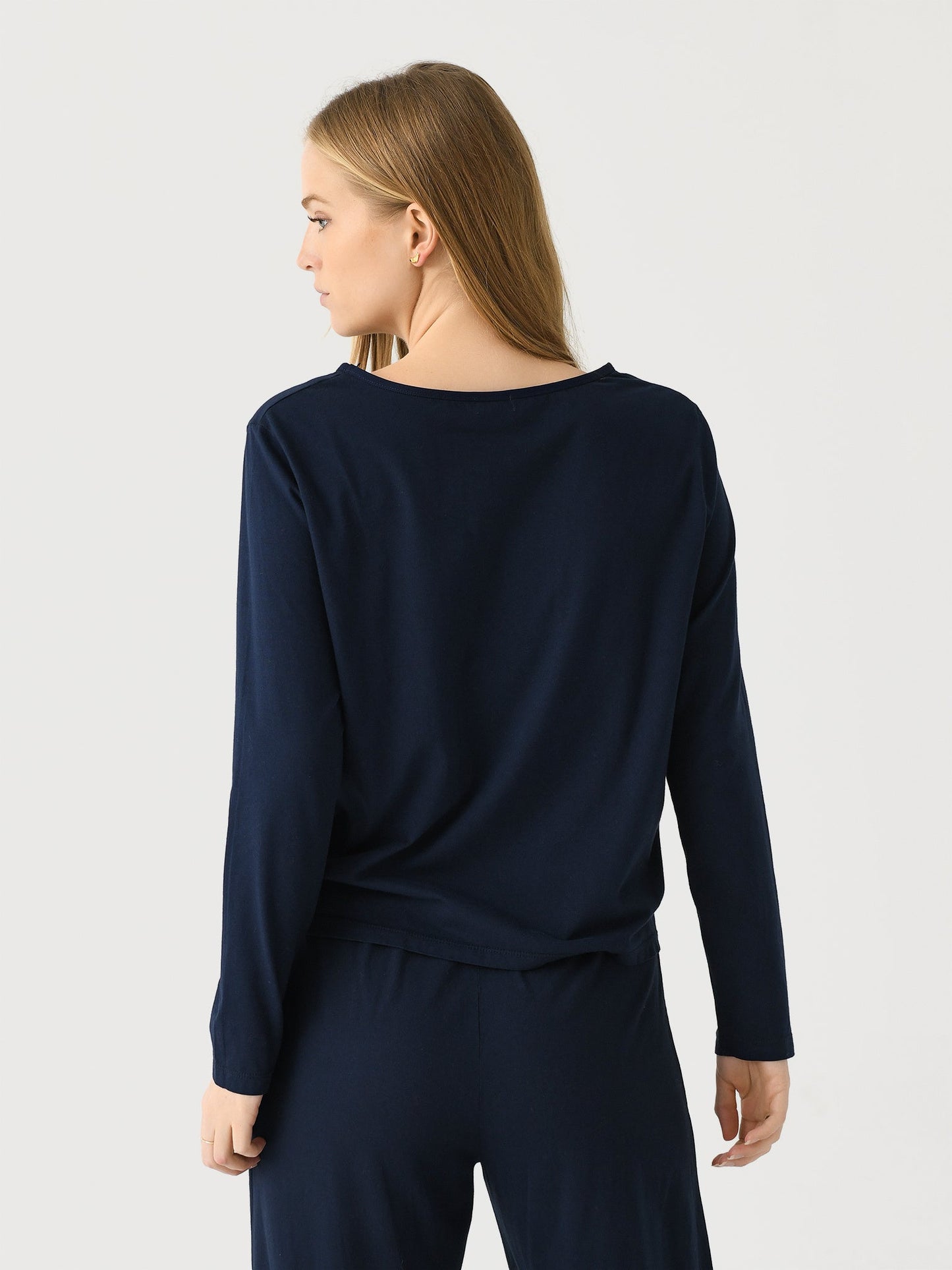 DONNI. Women's The Jersey Bow Long Sleeve Tee