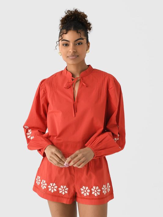 Ciao Lucia Women's Salm Embroidered Top