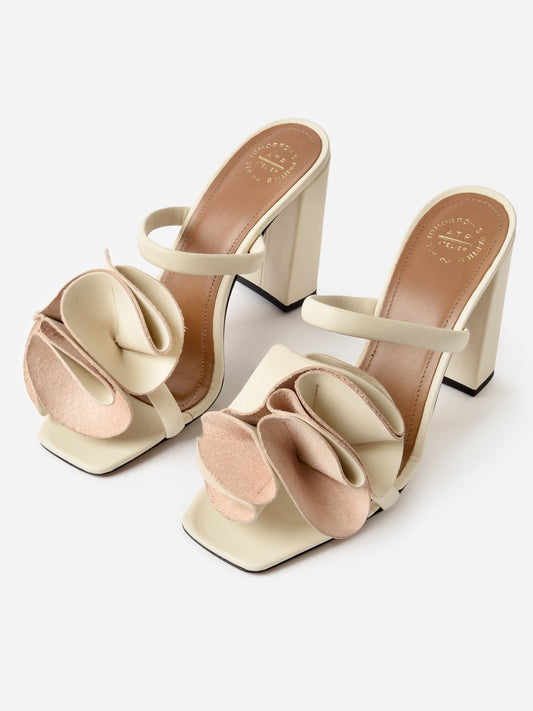 ATP Atelier Women's Fossalto Leather Heel Sandal