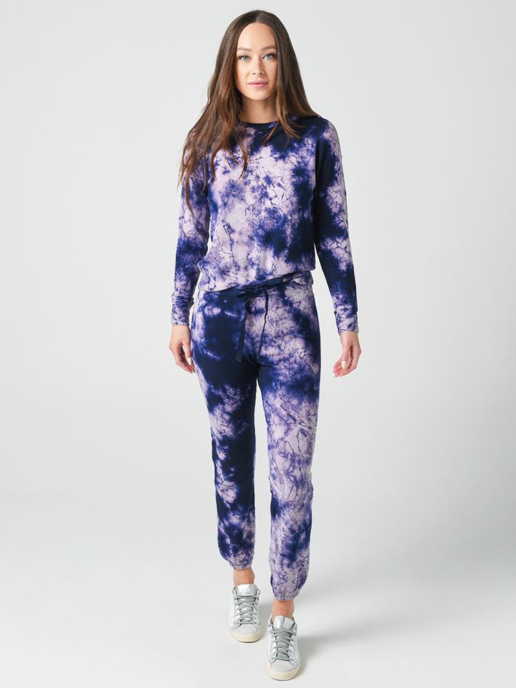 Stateside Women's Tie Dye Viscose Fleece Pant